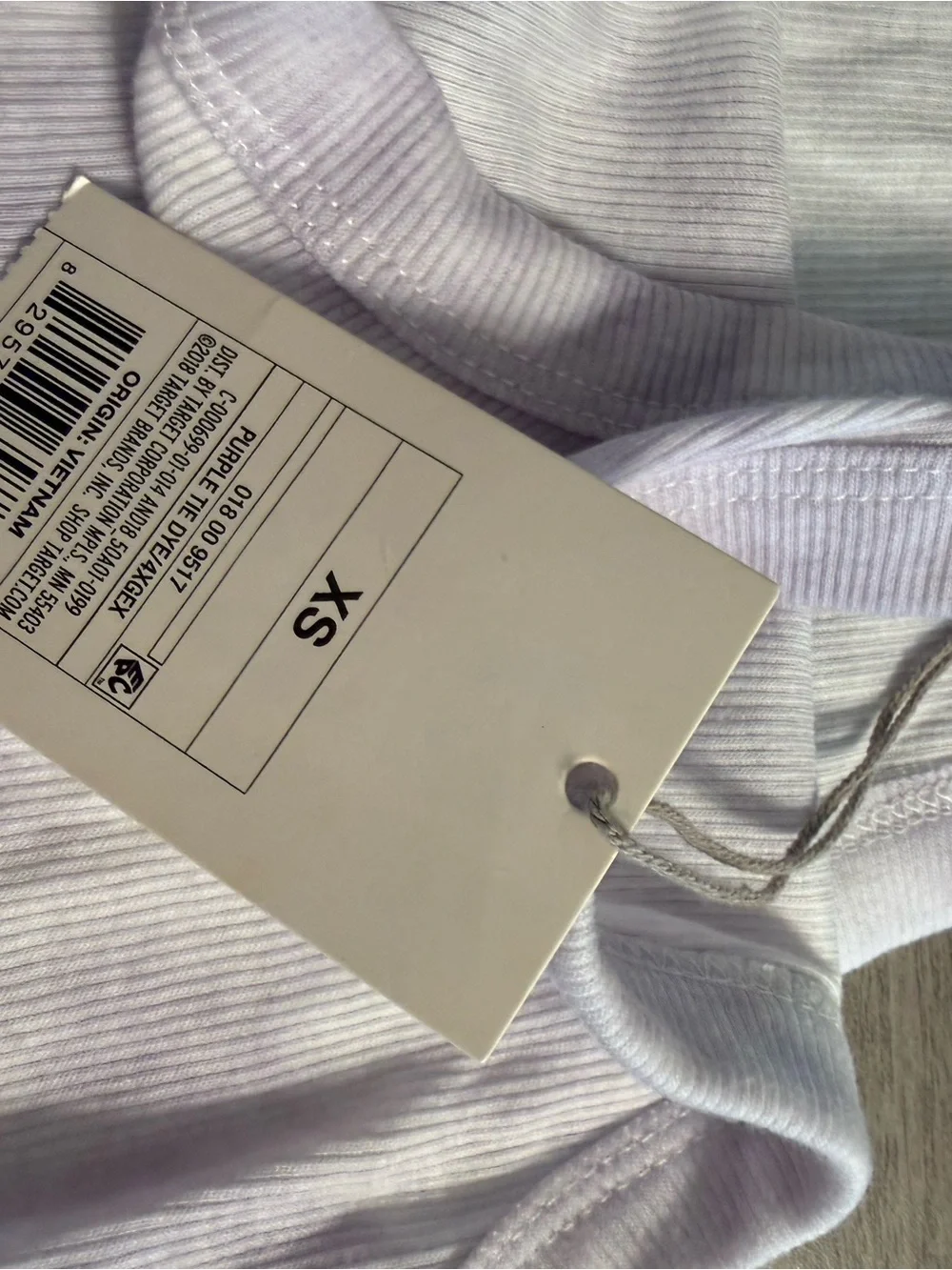 a new day Lavender Ribbed Tie-Dye Tank Top - Picture 6 of 7